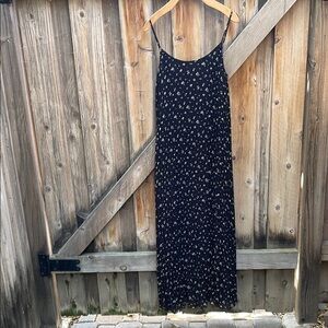 H&M Black Floral Midi Dress